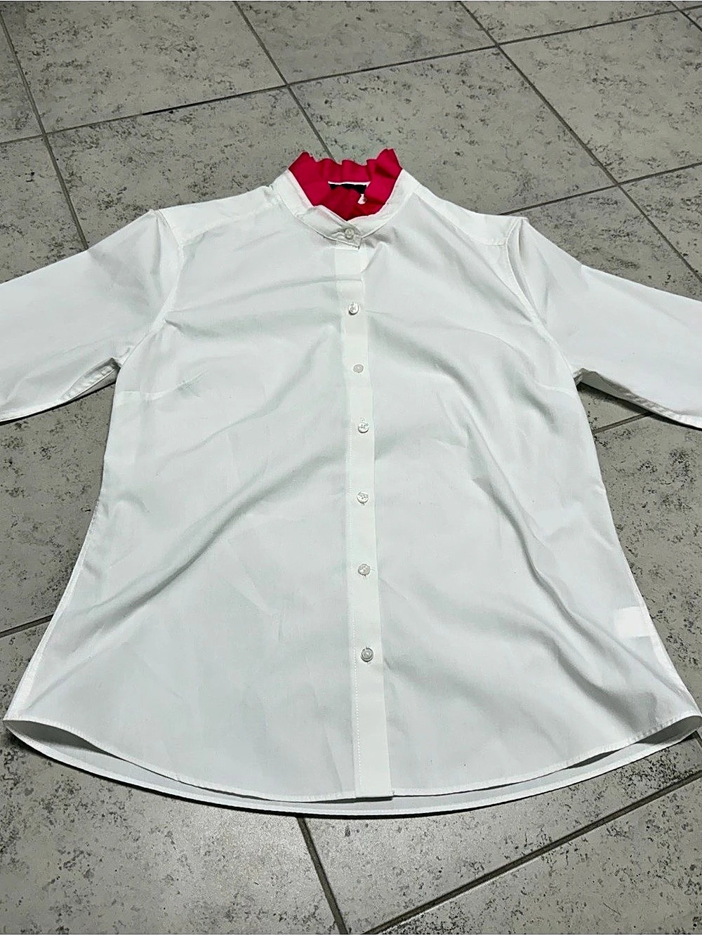 Pearly Vine button down Candy Shirt White & Pink Women’s Medium